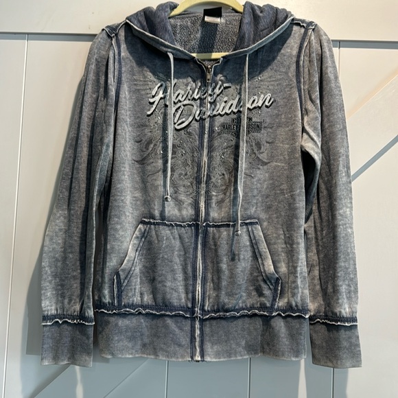 Harley-Davidson Tops - Harley-Davidson Sweatshirt with Rhinestones size Medium